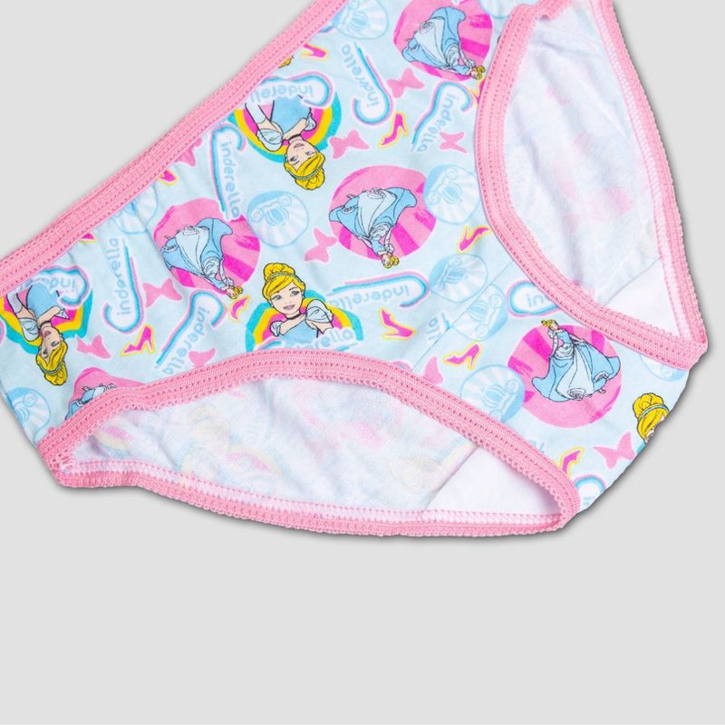 slide 3 of 5, Girls' Disney Princess 7pk Underwear - 4, 7 ct