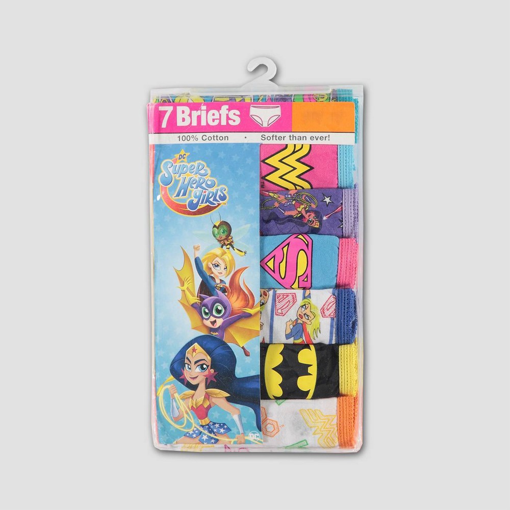 slide 5 of 5, DC Comics Girls' DC Superhero Girls 7pk Underwear - 4, 7 ct