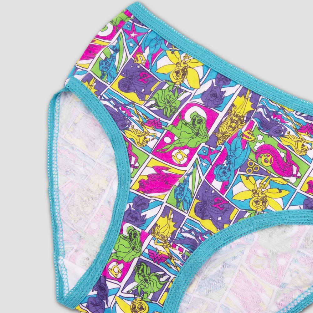 slide 4 of 5, DC Comics Girls' DC Superhero Girls 7pk Underwear - 4, 7 ct