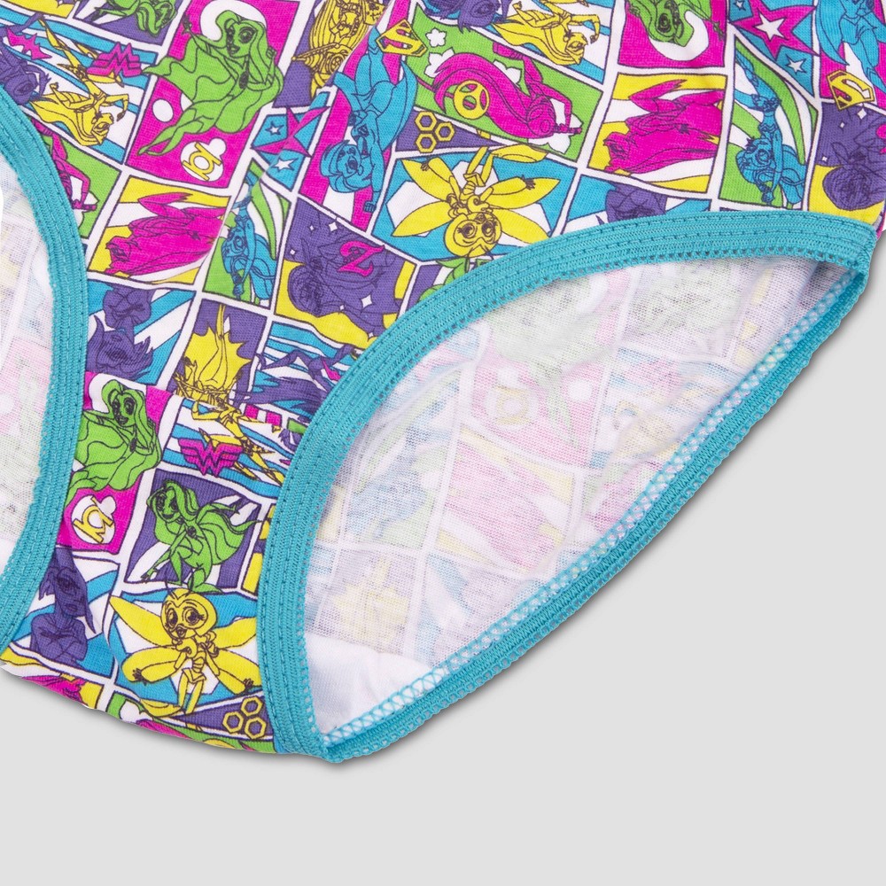 slide 3 of 5, DC Comics Girls' DC Superhero Girls 7pk Underwear - 4, 7 ct