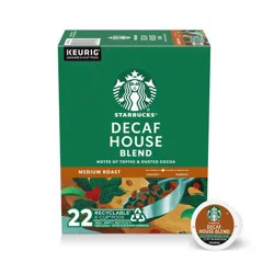 Starbucks House Blend Medium Roast Keurig K-Cup Coffee Pods - Decaf - 22ct