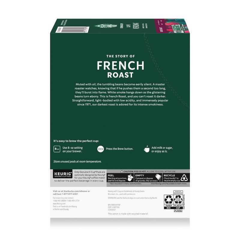 slide 8 of 8, Starbucks French Dark Roast Keurig K-Cup Coffee Pods - 22ct, 22 ct