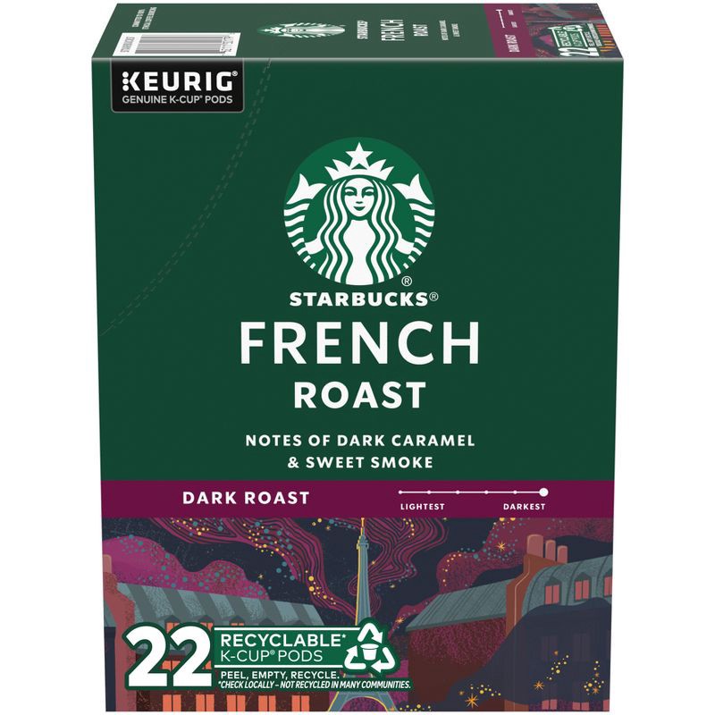 slide 1 of 7, Starbucks Keurig French Roast Dark Roast Coffee Pods - 22 K-Cups, 1 ct