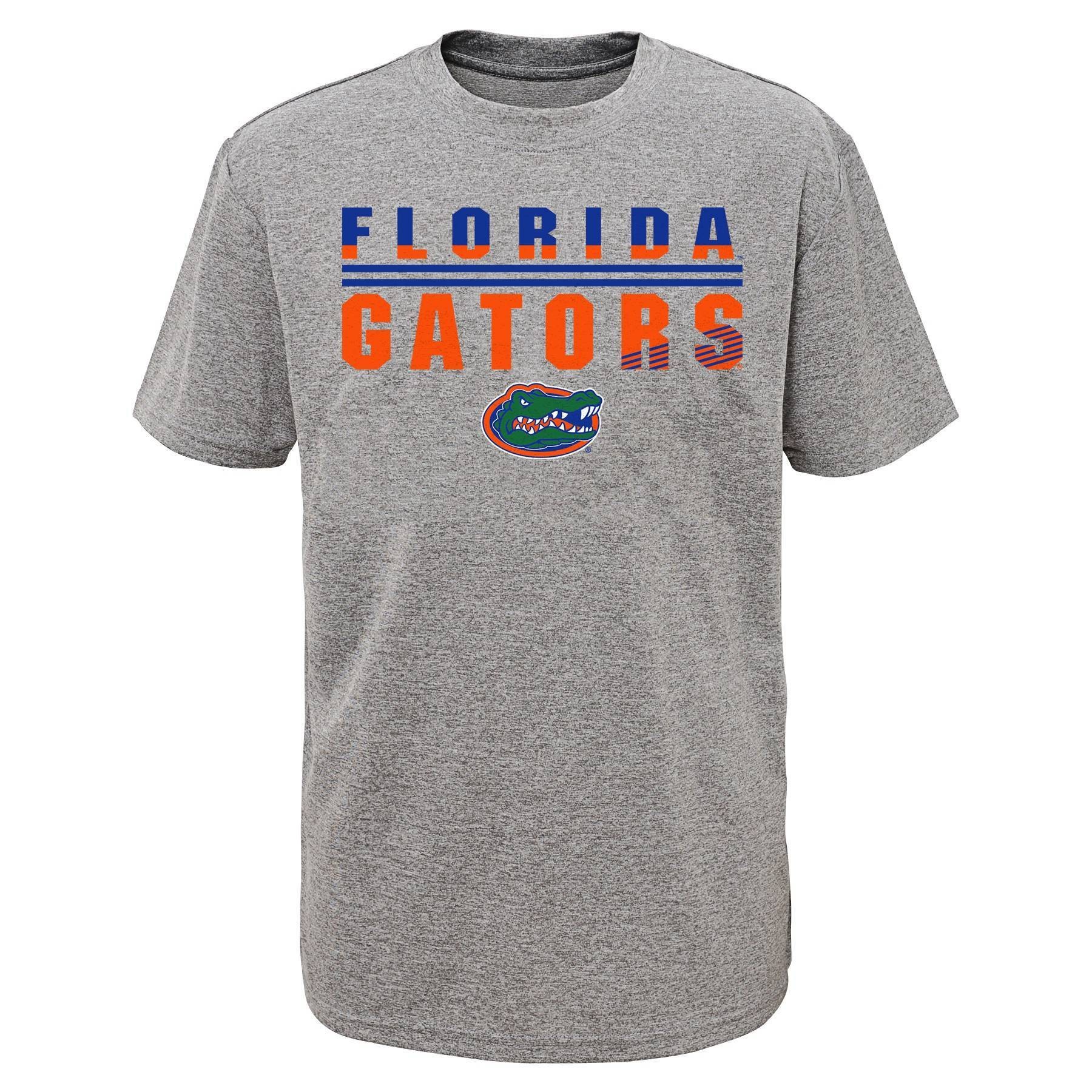 slide 1 of 1, NCAA Florida Gators Boys' Short Sleeve Gray Performance T-Shirt - XL, 1 ct