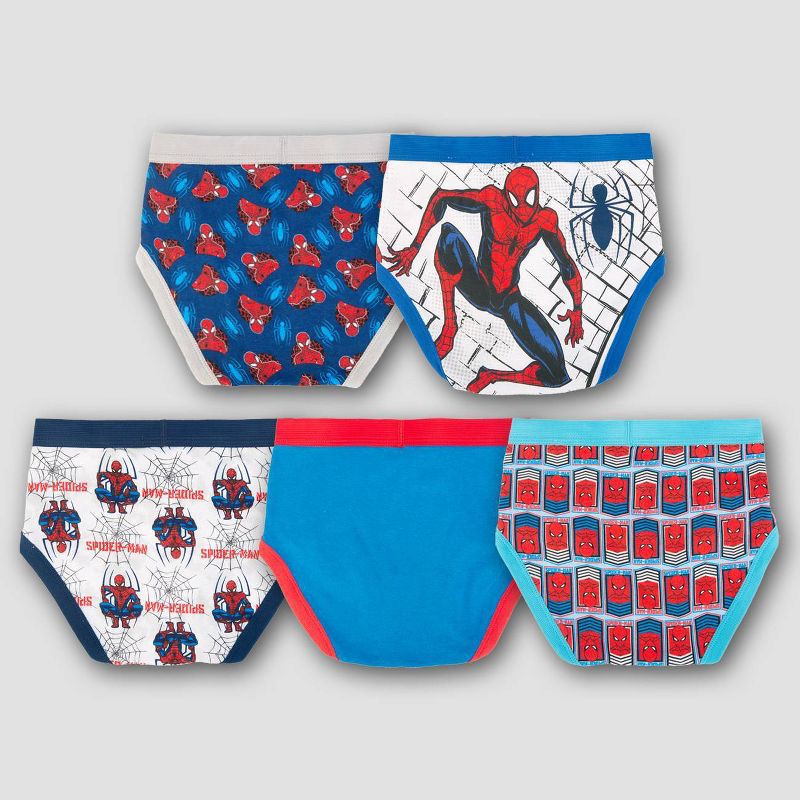 slide 3 of 6, Boys' Marvel Spider-Man 5pk Underwear - 6: Classic Patterns, Mid Rise, Ribbed Cotton, 5 ct