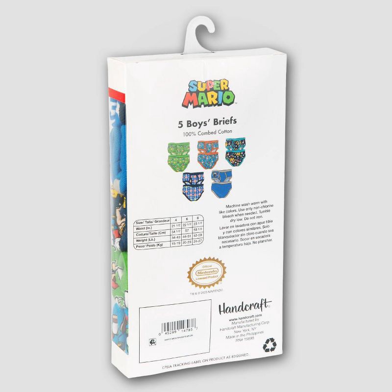 slide 5 of 5, Super Mario Boys' Mario 5pk Underwear - 8, 5 ct