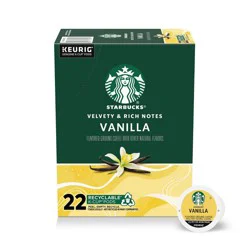 Starbucks Vanilla Flavor Light Roast Keurig K-Cup Coffee Pods - 22ct