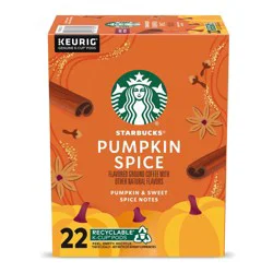 Starbucks Pumpkin Spice Flavored Light Roast Keurig K-Cup Coffee Pods - 22ct