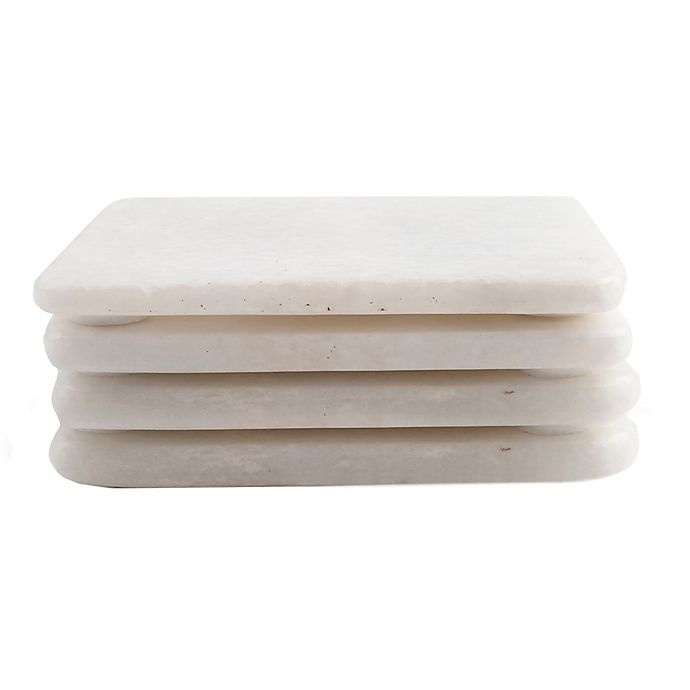 slide 2 of 2, Thirstystone Marble Coasters - White, 4 ct