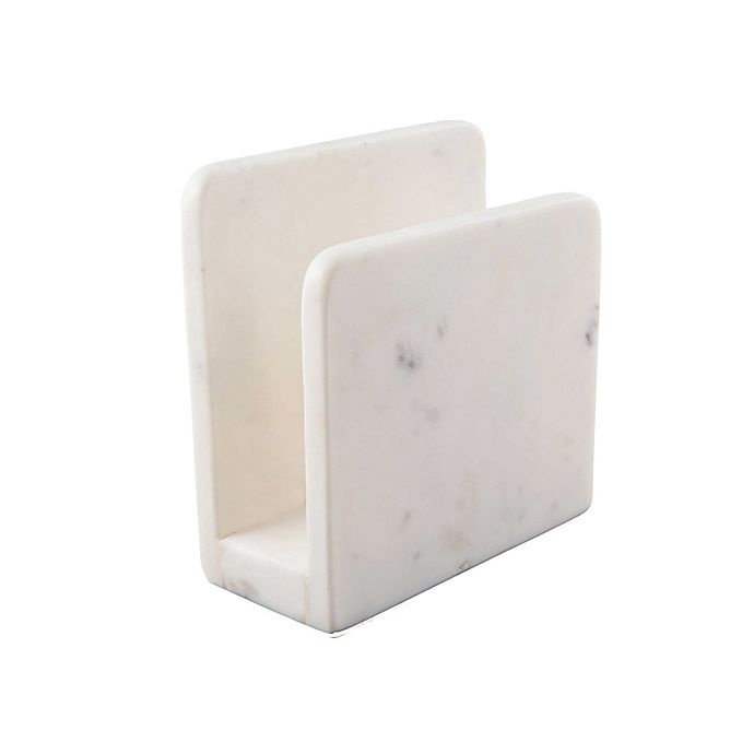 slide 6 of 6, Artisanal Kitchen Supply White Marble Napkin Holder, 1 ct