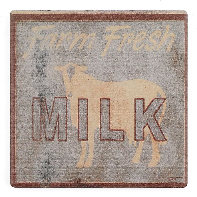 slide 1 of 1, Thirstystone Dolomite Milk Single Square Coaster, 1 ct