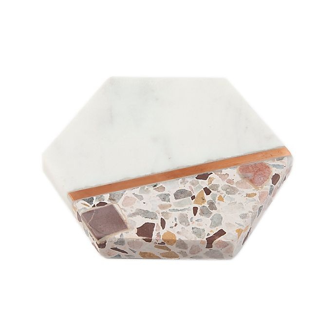 slide 1 of 1, Thirstystone Marble and Terrazzo Hexagonal Coaster, 1 ct