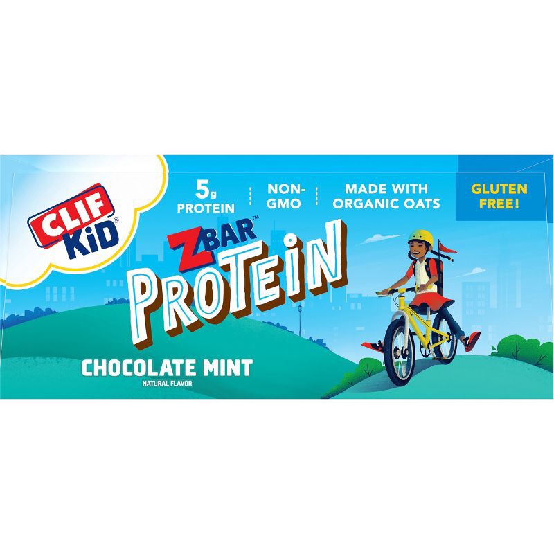 slide 6 of 7, CLIF ZBAR PROTEIN CLIF Kid ZBAR Protein Chocolate Mint Snack Bars - 19.05oz/15ct, 19.05 oz, 15 ct