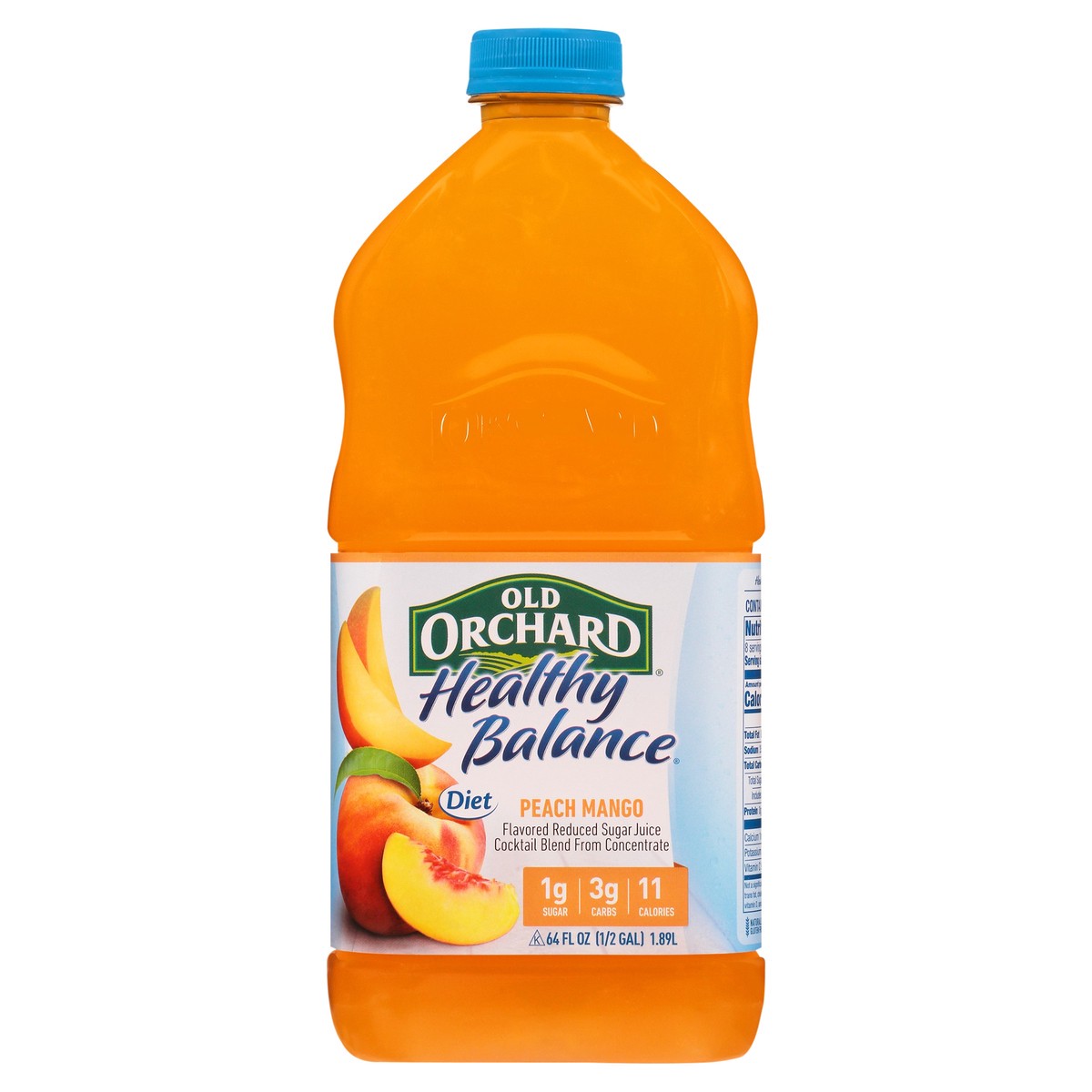 slide 1 of 11, Old Orchard Healthy Balance Diet Peach Mango Juice Cocktail 64 fl. oz. Bottle, 64 fl oz