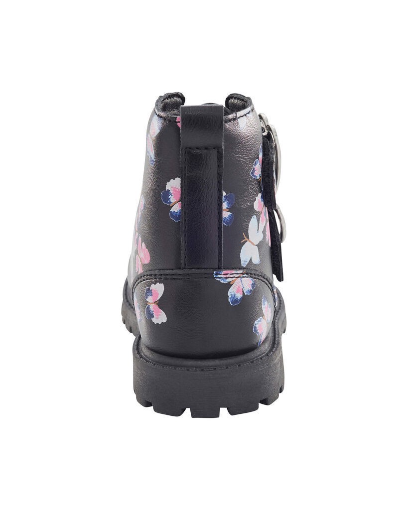 slide 4 of 6, Carter's Toddler Butterfly Heart Buckle Boots Black 9, 1 ct