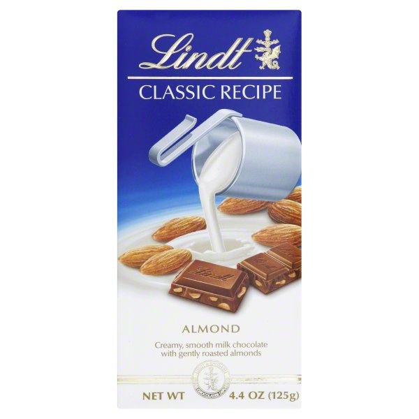 slide 1 of 1, Lindt Classic Recipe Almond Milk Chocolate, 4.4 oz