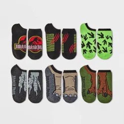 Kids' Jurassic World 6pk Jurassic Art Socks - S/M