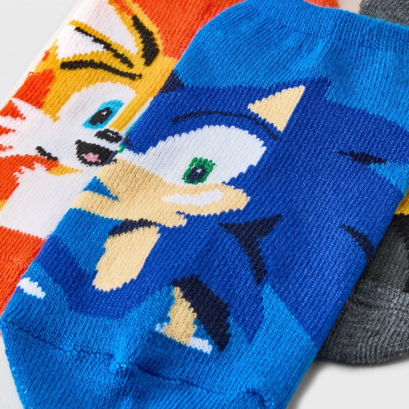 slide 3 of 3, Boys' Sonic the Hedgehog 6pk Socks - M/L, 6 ct