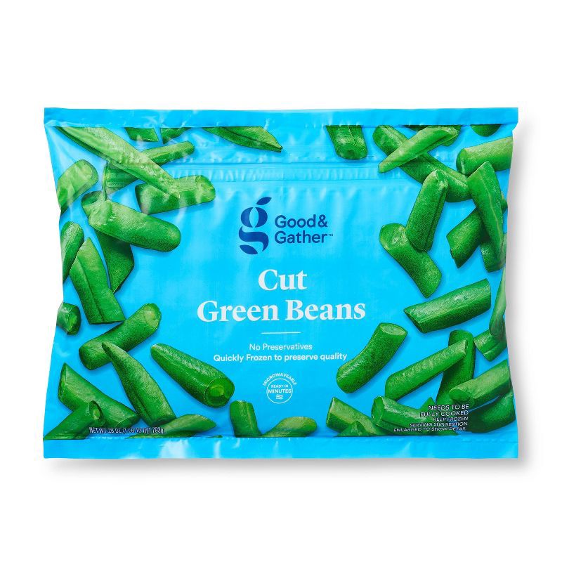 slide 1 of 4, Frozen Cut Green Beans 12oz - Good & Gather™, 12 oz