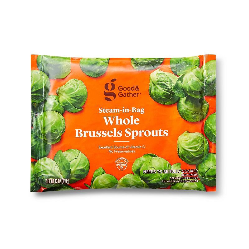 slide 1 of 2, Frozen Whole Brussel Sprouts - 12oz - Good & Gather™, 12 oz