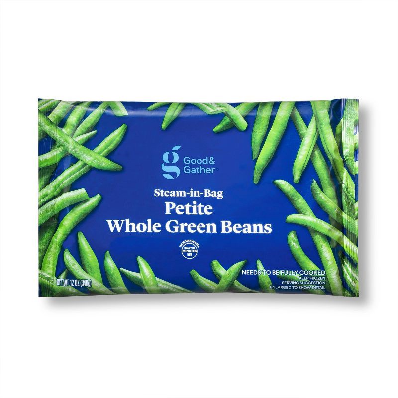 slide 1 of 3, Frozen Petite Whole Green Beans 12oz - Good & Gather™, 12 oz
