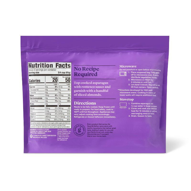 slide 2 of 4, Frozen Steam-in-bag Asparagus Spears 8oz - Good & Gather™, 8 oz