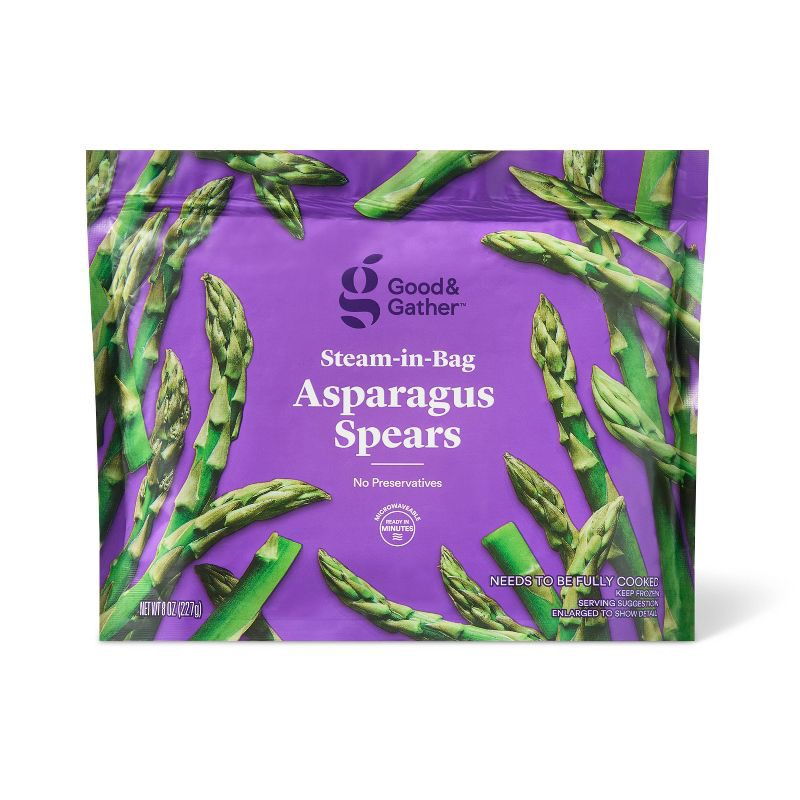 slide 1 of 3, Frozen Steam-in-bag Asparagus Spears 8oz - Good & Gather™, 8 oz