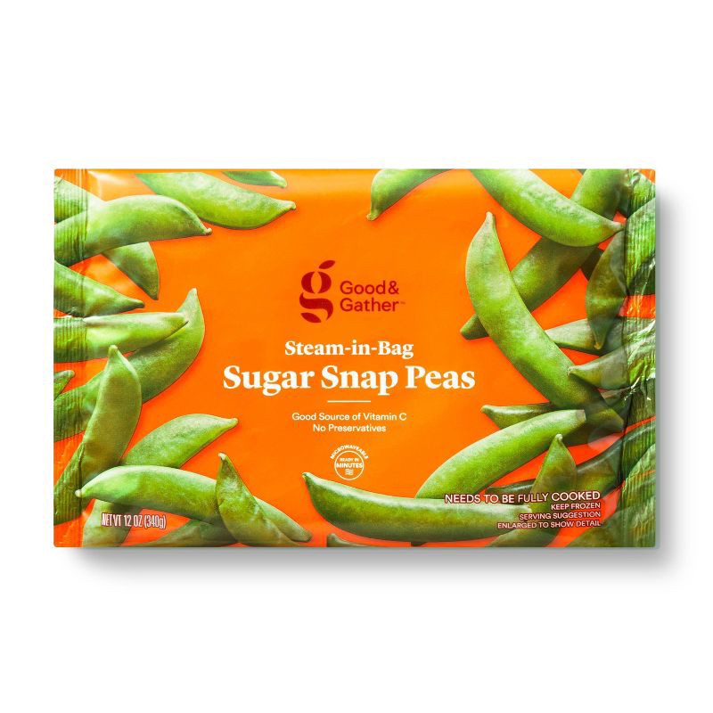 slide 1 of 3, Frozen Whole Sugar Snap Peas - 12oz - Good & Gather™, 12 oz