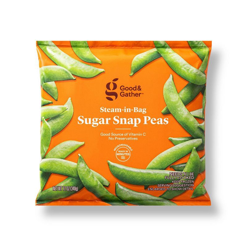 slide 1 of 3, Frozen Whole Sugar Snap Peas - 12oz - Good & Gather™, 12 oz