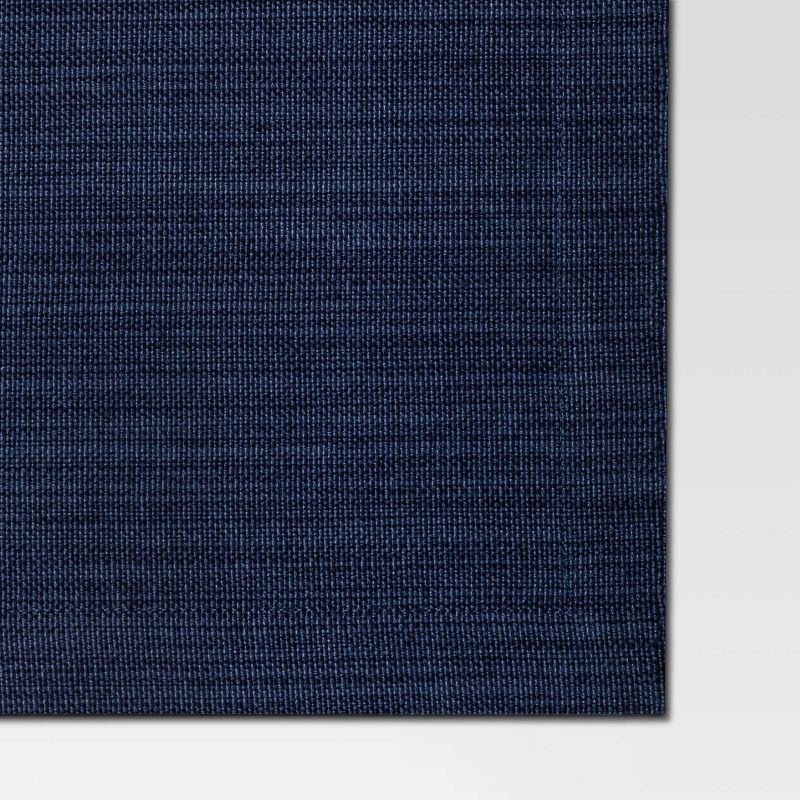slide 3 of 3, Cotton Solid Placemat Blue - Threshold™: Traditional Rectangle Table Decor, Machine Washable, OEKO-TEX Certified, 1 ct