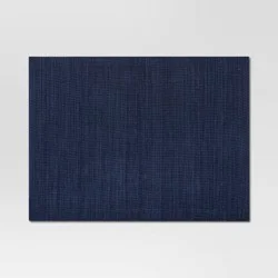 Cotton Solid Placemat Blue - Threshold™: Traditional Rectangle Table Decor, Machine Washable, OEKO-TEX Certified