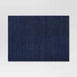 Cotton Solid Placemat Blue - Threshold™: Traditional Rectangle Table Decor, Machine Washable, OEKO-TEX Certified