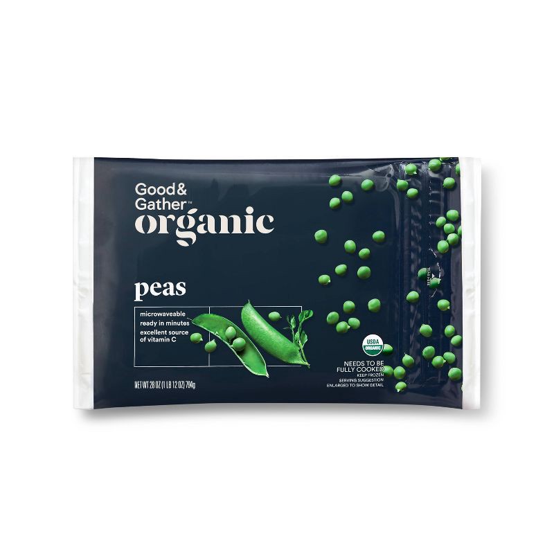 slide 1 of 4, Organic Frozen Peas - 28oz - Good & Gather™, 28 oz