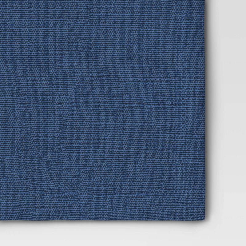 slide 3 of 3, 4pk Cotton Easy Care Napkins Blue - Threshold™: Traditional Solid Cloth Kitchen Textiles, 18"x18", Machine Washable, 4 ct