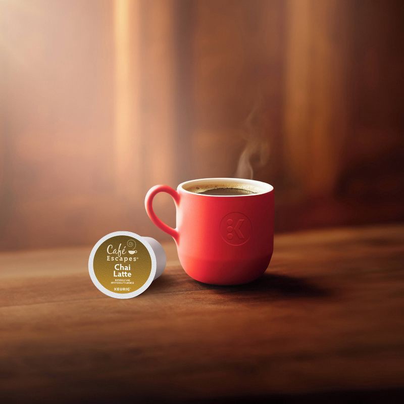 slide 4 of 9, Cafe Escapes Café Escapes Chai Latte Coffee Pods Flavored Coffee Dark Roast - 24ct, 24 ct