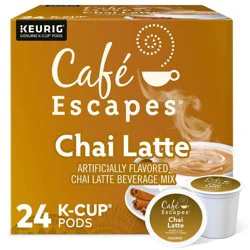 Cafe Escapes Café Escapes Chai Latte Coffee Pods Flavored Coffee Dark Roast - 24ct