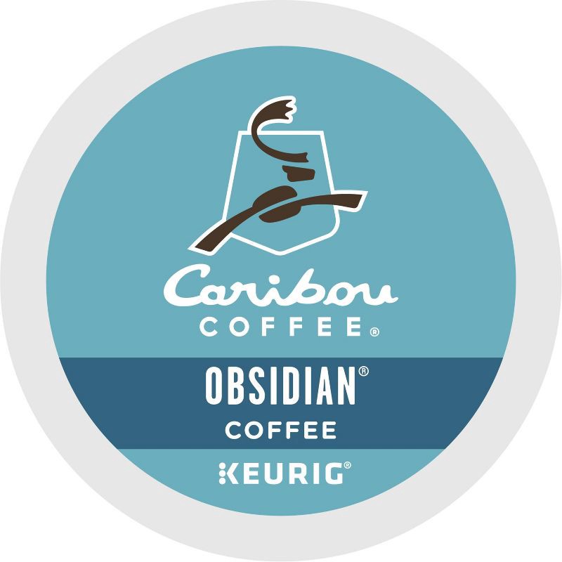 slide 2 of 9, Caribou Coffee Obsidian Dark Keurig K-Cup Coffee Pods - Dark Roast - 24ct, 24 ct