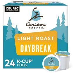 Caribou Coffee Daybreak Blend Light Roast Coffee Keurig K-Cup Coffee Pods - 24ct