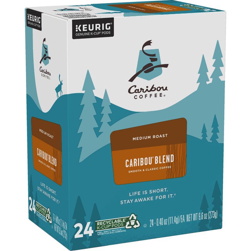 slide 6 of 9, Caribou Coffee Caribou Blend Keurig K-Cup Coffee Pods - Medium Roast - 24ct, 24 ct