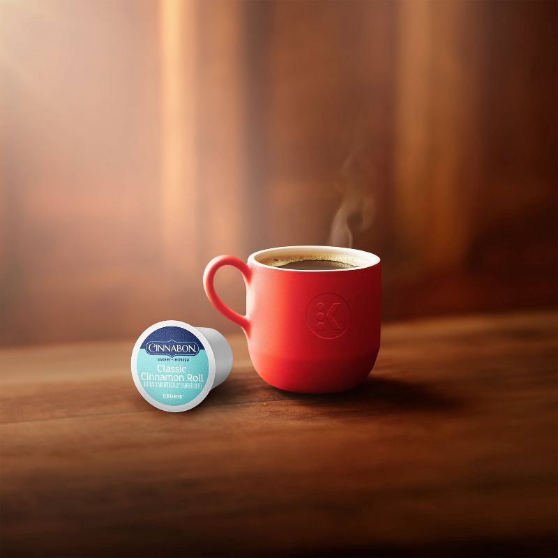 slide 5 of 8, Cinnabon Classic Cinnamon Roll Flavored Light Roast Keurig K-Cup Coffee Pods - 24ct, 24 ct
