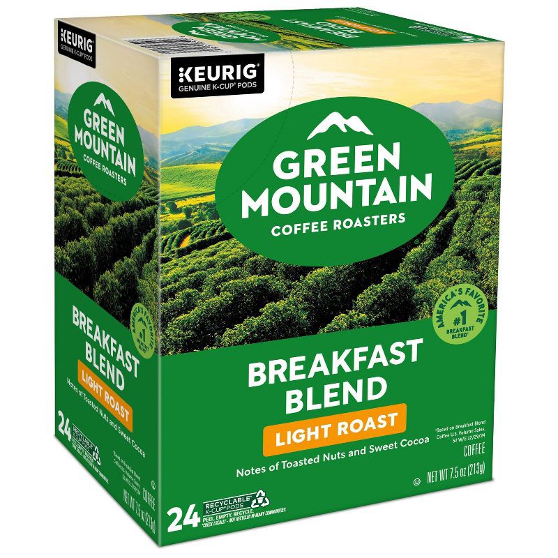 slide 18 of 19, Green Mountain Coffee Breakfast Blend Keurig K-Cup Coffee Pods - Light Roast - 24ct, 24 ct