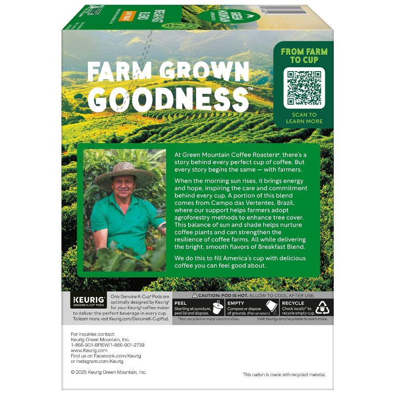 slide 2 of 19, Green Mountain Coffee Breakfast Blend Keurig K-Cup Coffee Pods - Light Roast - 24ct, 24 ct