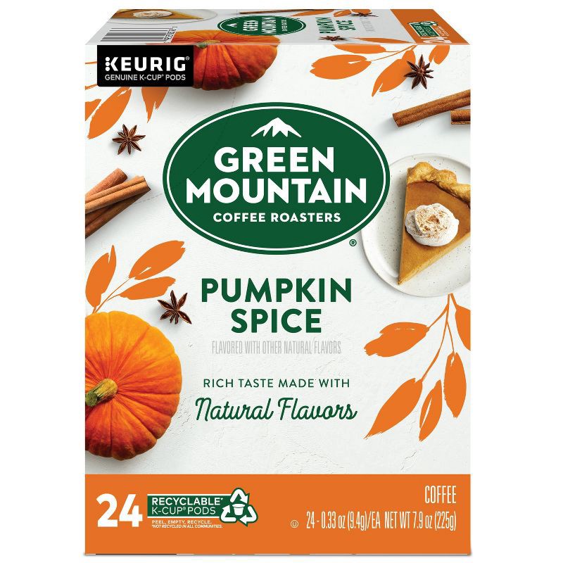 slide 7 of 12, Green Mountain Coffee Roasters Pumpkin Spice Flavored Light Roast Keurig K-Cup Coffee Pods - 24ct, 24 ct