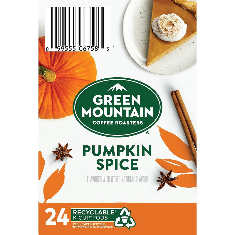 slide 6 of 12, Green Mountain Coffee Roasters Pumpkin Spice Flavored Light Roast Keurig K-Cup Coffee Pods - 24ct, 24 ct