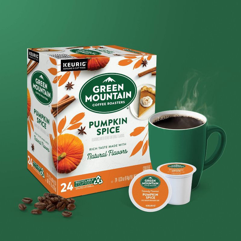 slide 5 of 12, Green Mountain Coffee Roasters Pumpkin Spice Flavored Light Roast Keurig K-Cup Coffee Pods - 24ct, 24 ct