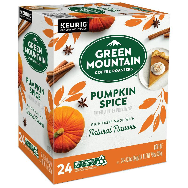 slide 3 of 12, Green Mountain Coffee Roasters Pumpkin Spice Flavored Light Roast Keurig K-Cup Coffee Pods - 24ct, 24 ct