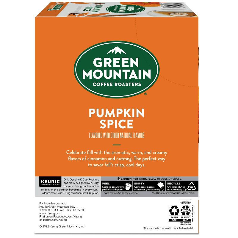 slide 11 of 12, Green Mountain Coffee Roasters Pumpkin Spice Flavored Light Roast Keurig K-Cup Coffee Pods - 24ct, 24 ct