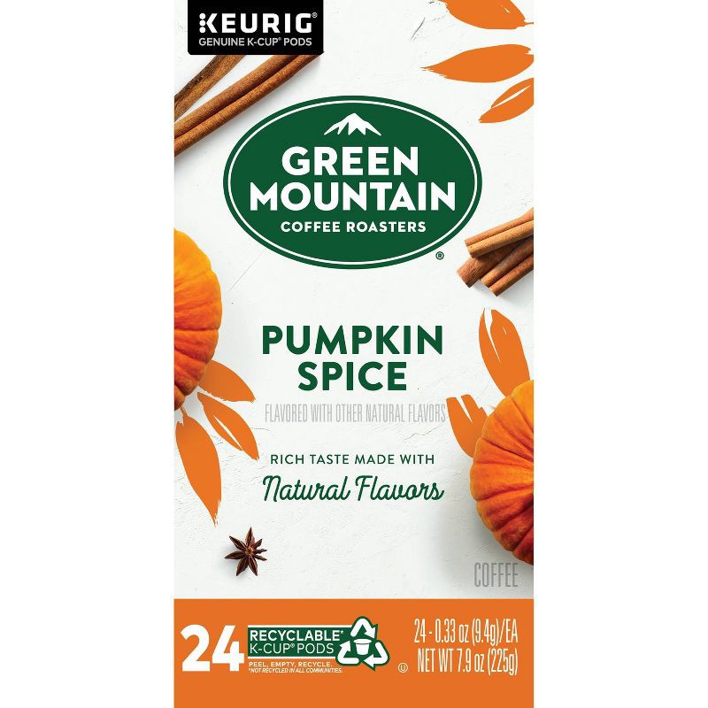 slide 8 of 12, Green Mountain Coffee Roasters Pumpkin Spice Flavored Light Roast Keurig K-Cup Coffee Pods - 24ct, 24 ct