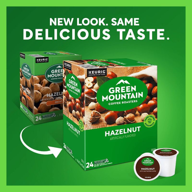 slide 3 of 19, 24ct Green Mountain Coffee Hazelnut Keurig K-Cup Coffee Pods Flavored Coffee Light Roast, 24 ct
