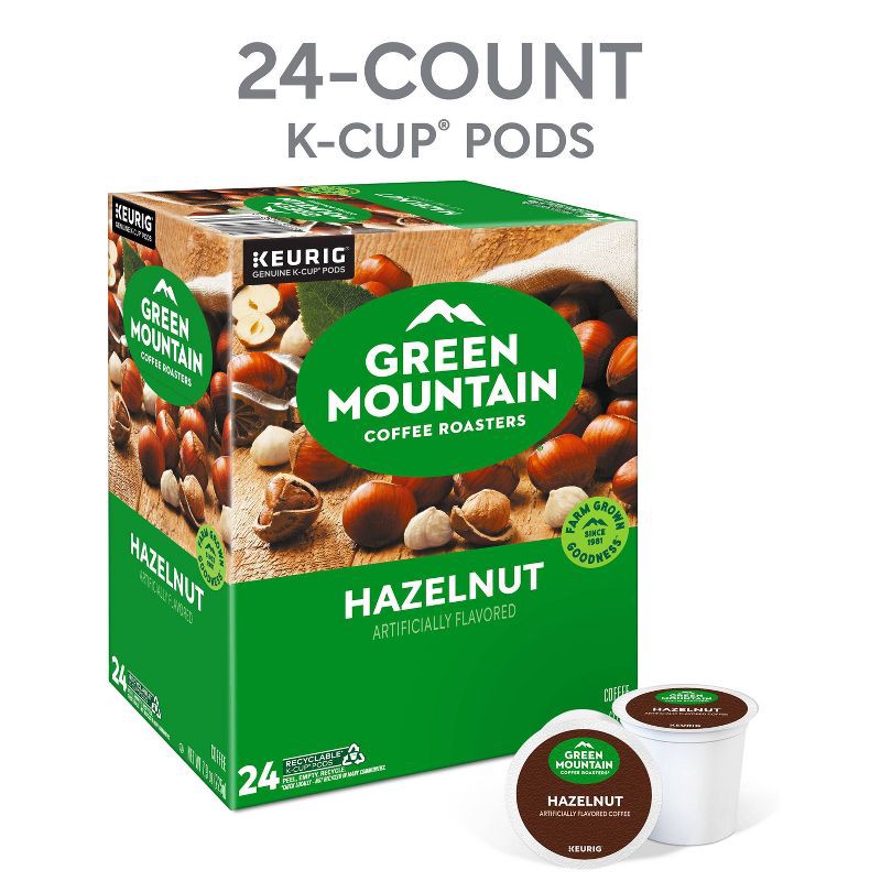 slide 17 of 19, 24ct Green Mountain Coffee Hazelnut Keurig K-Cup Coffee Pods Flavored Coffee Light Roast, 24 ct